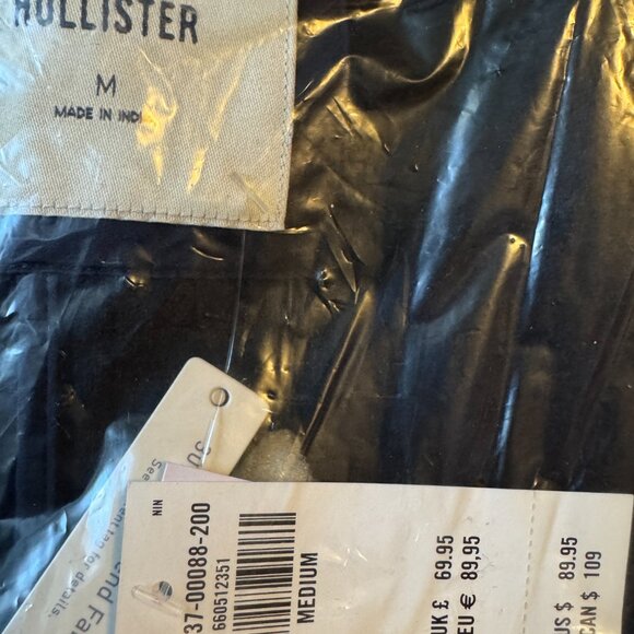 BNWT Hollister wool blend peacoat, black, Medium - Picture 5 of 5